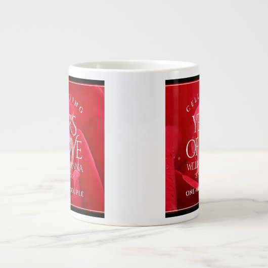 Elegante Feier zum 15. Rose Jumbo-Tasse (Vorderseite)