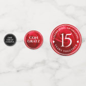 Elegante Feier zum 15. Rose Konfetti (Vorderseiten)