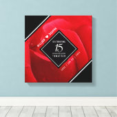 Elegante Feier zum 15. Rose Leinwanddruck (Insitu (Holzboden))