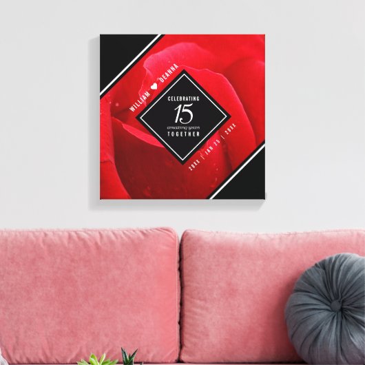 Elegante Feier zum 15. Rose Leinwanddruck (Insitu (Wohnzimmer))