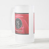 Elegante Feier zum 15. Rose Mattglas Bierglas (Vorderseite Links)