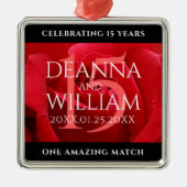 Elegante Feier zum 15. Rose Ornament Aus Metall (Vorne)