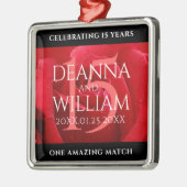 Elegante Feier zum 15. Rose Ornament Aus Metall (Links)