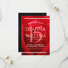 Elegante Feier zum 15. Rose Save The Date