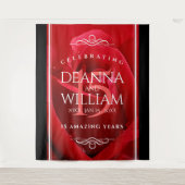 Elegante Feier zum 15. Rose Wandteppich (Vorderseite)