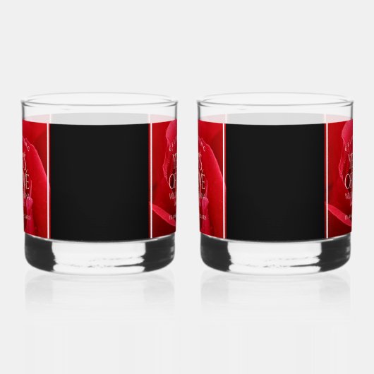 Elegante Feier zum 15. Rose Whiskyglas (Rechts)