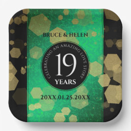 Elegante Feier zum 19. Jadefest zum Jahrestag der  Pappteller