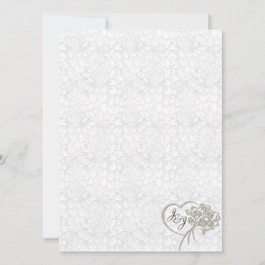 Elegante Feier zum 25. Jahrestag Einladung (Rückseite)