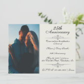 Elegante Feier zum 25. Jahrestag Einladung (Stehend Vorderseite)