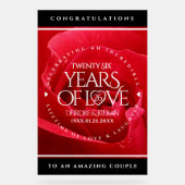 Elegante Feier zum 26. Rose Acrylschild (Vorderseite)