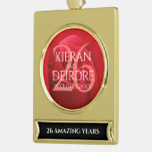 Elegante Feier zum 26. Rose Banner-Ornament Gold (Links)