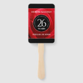 Elegante Feier zum 26. Rose Fächer (Rückseite)