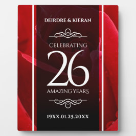 Elegante Feier zum 26. Rose Fotoplatte