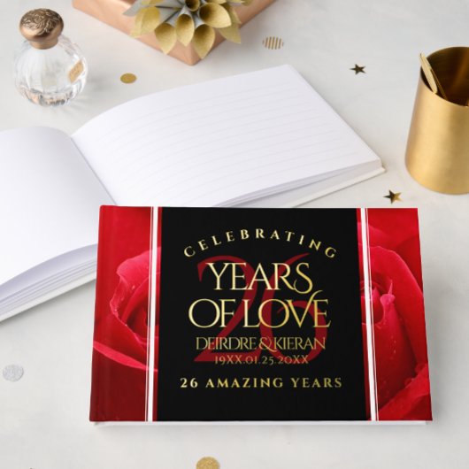 Elegante Feier zum 26. Rose Gästebuch