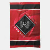 Elegante Feier zum 26. Rose Geschirrtuch (Vertikal)