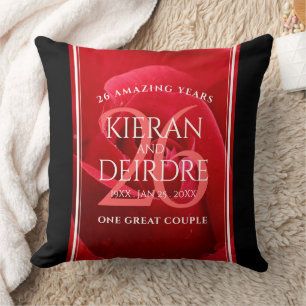 Elegante Feier zum 26. Rose Kissen