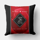 Elegante Feier zum 26. Rose Kissen (Rückseite)