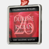 Elegante Feier zum 26. Rose Ornament Aus Metall (Links)