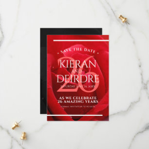 Elegante Feier zum 26. Rose Save The Date