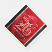 Elegante Feier zum 26. Rose Serviette (Ecke)