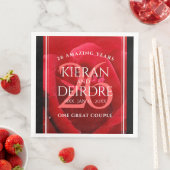 Elegante Feier zum 26. Rose Serviette (Beispiel)