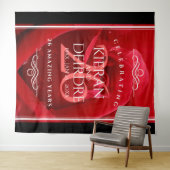 Elegante Feier zum 26. Rose Wandteppich (Beispiel (Horizontal))