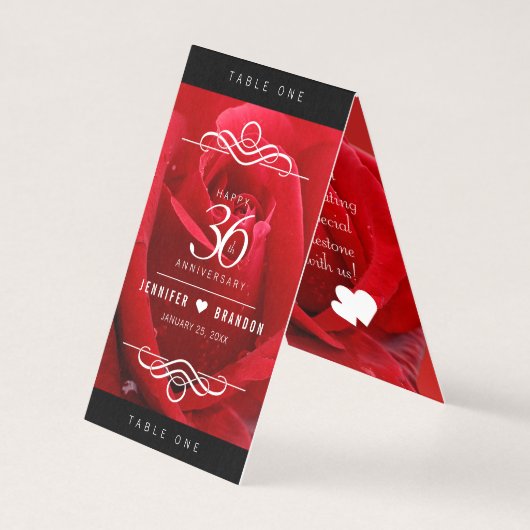 Elegante Feier zum 36. Rose (Rückseite)