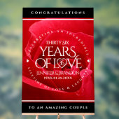 Elegante Feier zum 36. Rose Acrylschild (Neutral)