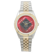 Elegante Feier zum 36. Rose Armbanduhr (Vorderseite)