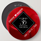 Elegante Feier zum 36. Rose Button (Vorne & Hinten)