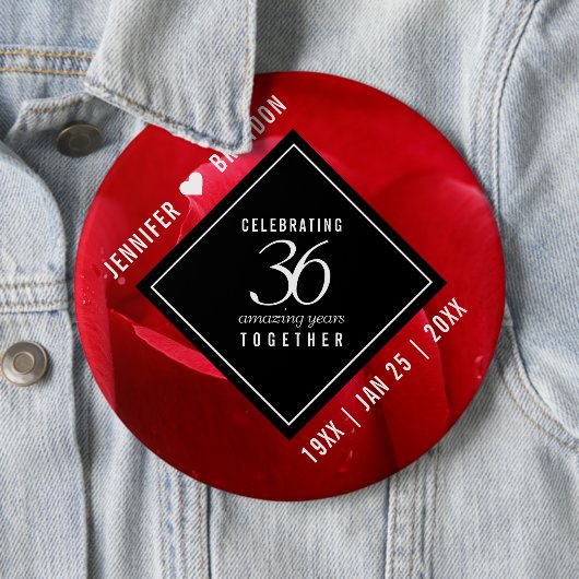 Elegante Feier zum 36. Rose Button (Beispiel)