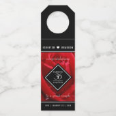 Elegante Feier zum 36. Rose Flaschenanhänger (Vorderseite)