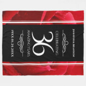 Elegante Feier zum 36. Rose Fleecedecke (Vorderseite (Horizontal))