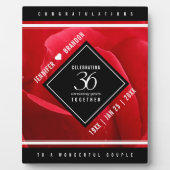 Elegante Feier zum 36. Rose Fotoplatte (Vorderseite)