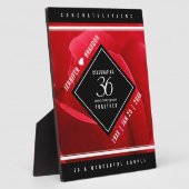 Elegante Feier zum 36. Rose Fotoplatte (Seite)