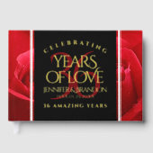 Elegante Feier zum 36. Rose Gästebuch (Vorderseite)