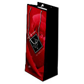 Elegante Feier zum 36. Rose Geschenktüte Für Weinflaschen (Rückseite Schrägansicht)