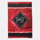 Elegante Feier zum 36. Rose Geschirrtuch (Vertikal)