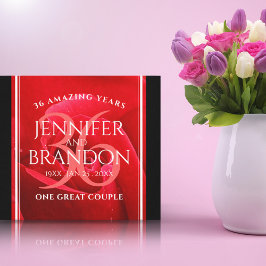 Elegante Feier zum 36. Rose Leinwanddruck