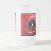 Elegante Feier zum 36. Rose Mattglas Bierglas (VorderseiteRechts)