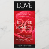 Elegante Feier zum 36. Rose Menükarte (Rückseite)