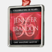 Elegante Feier zum 36. Rose Ornament Aus Metall (Links)