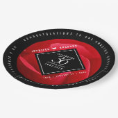 Elegante Feier zum 36. Rose Pappteller (Schrägansicht)