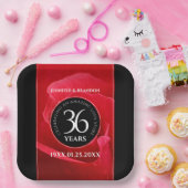 Elegante Feier zum 36. Rose Pappteller (Party)