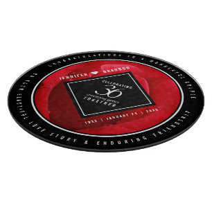 Elegante Feier zum 36. Rose Schneidebrett