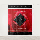 Elegante Feier zum 36. Rose Wandteppich (Vorderseite)