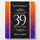 Elegante Feier zum 39. Geburtstag der Hochzeit Fotoplatte (Vorderseite)