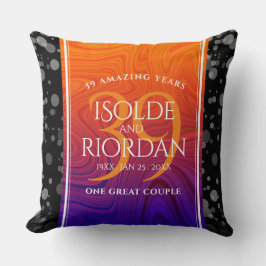 Elegante Feier zum 39. Geburtstag der Hochzeit Kissen