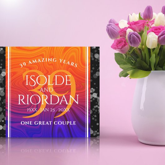 Elegante Feier zum 39. Geburtstag der Hochzeit Leinwanddruck