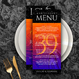 Elegante Feier zum 39. Geburtstag der Hochzeit Menükarte